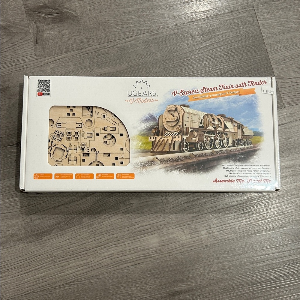 UGears V-Express Steam Train with Tender